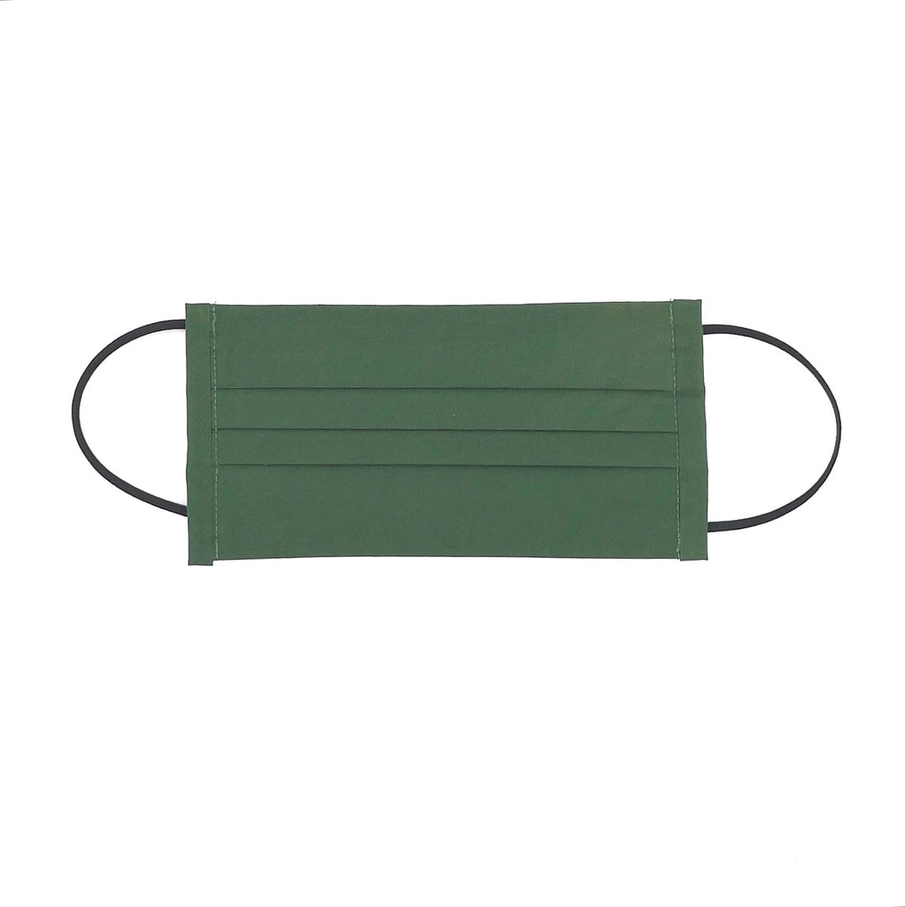 3-layer reusable washable dark green cotton face mask